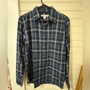 NWT! Outerknown Mens Blue Plaid Collared Shirt Size Small outdoor hiking.